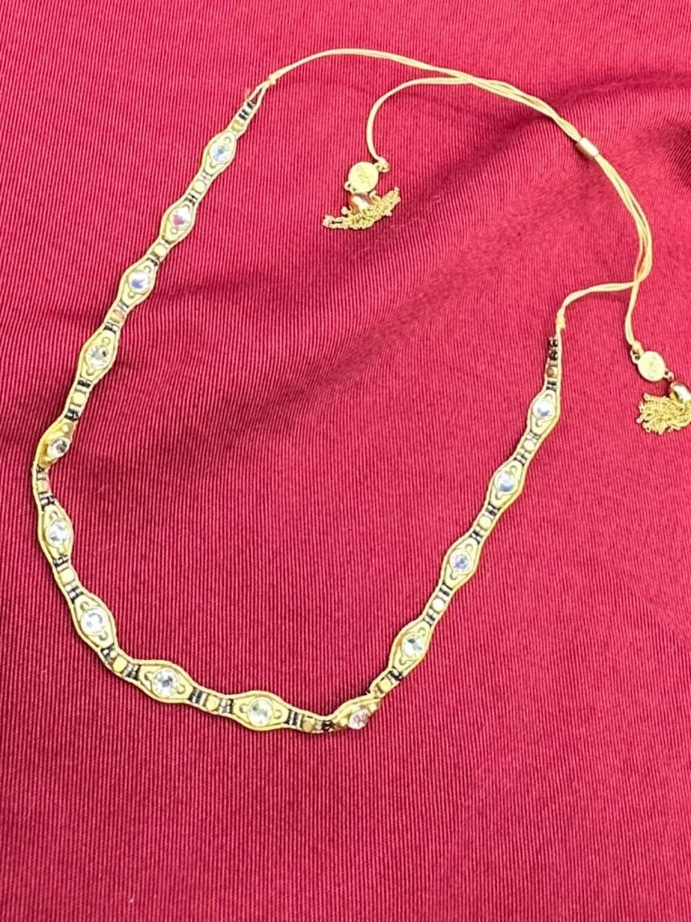 Spartina 449 Crystal Adjustable Choker Necklace